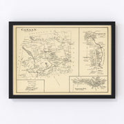 Canaan Vintage Map 1892