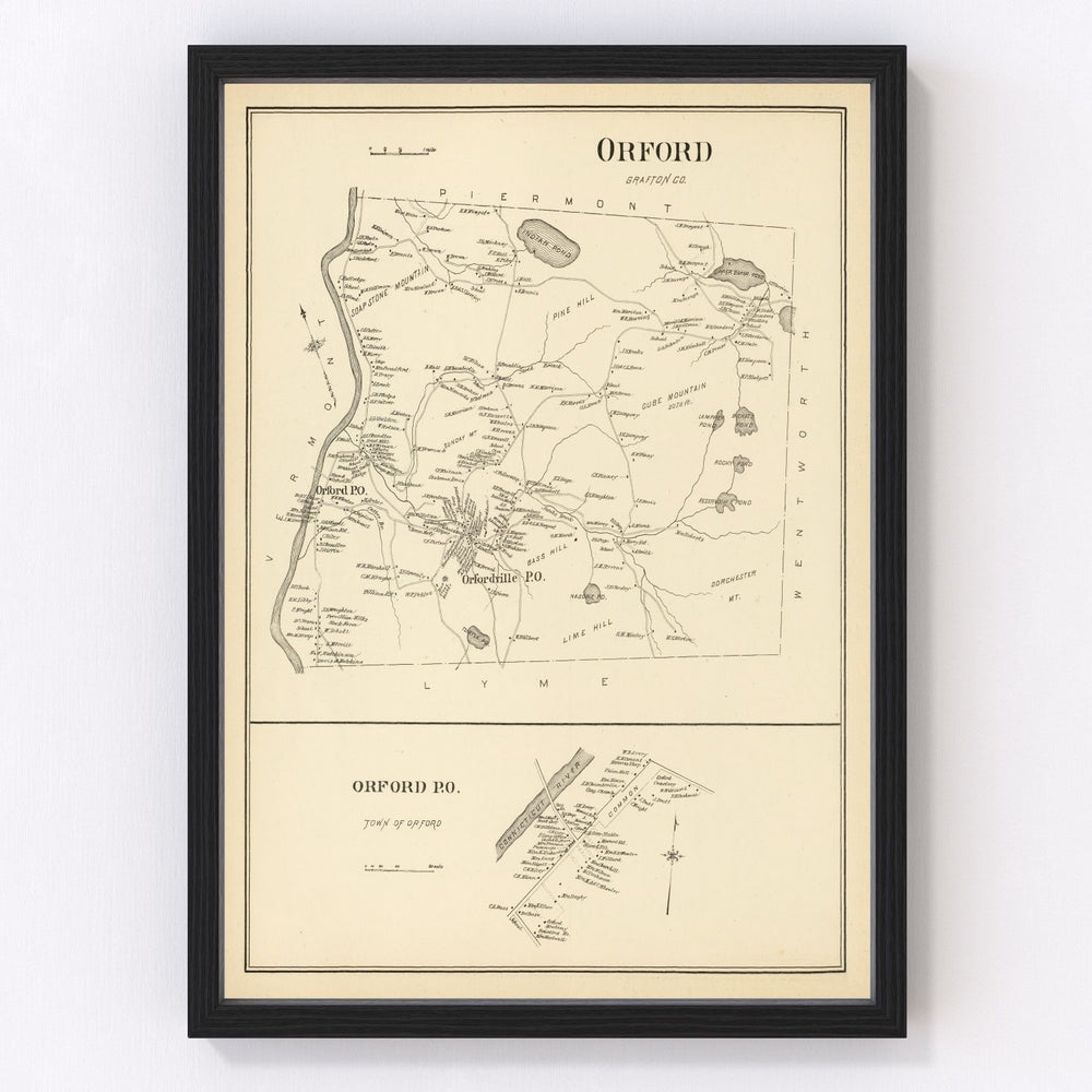 Orford Vintage Map 1892