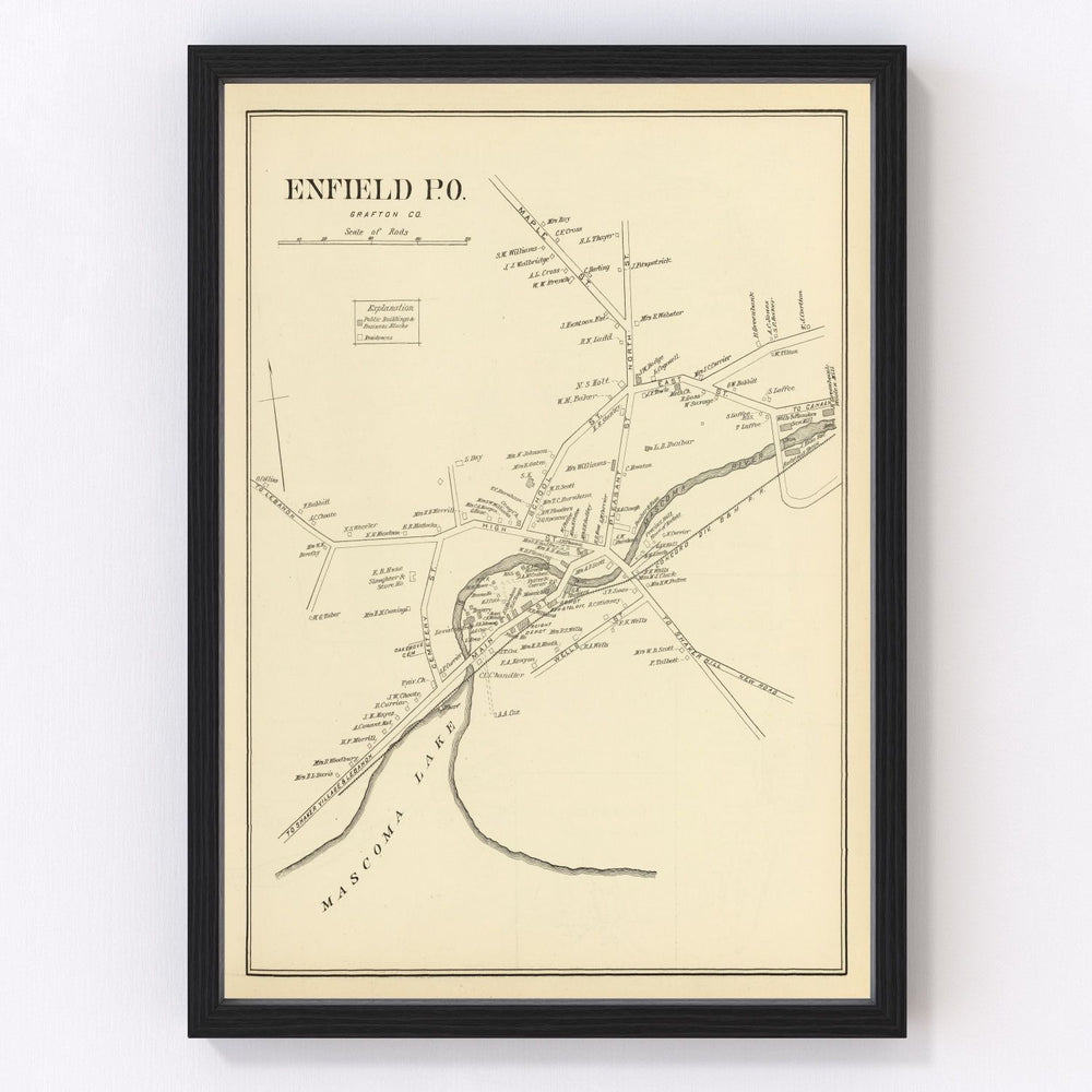 Enfield Vintage Map 1892