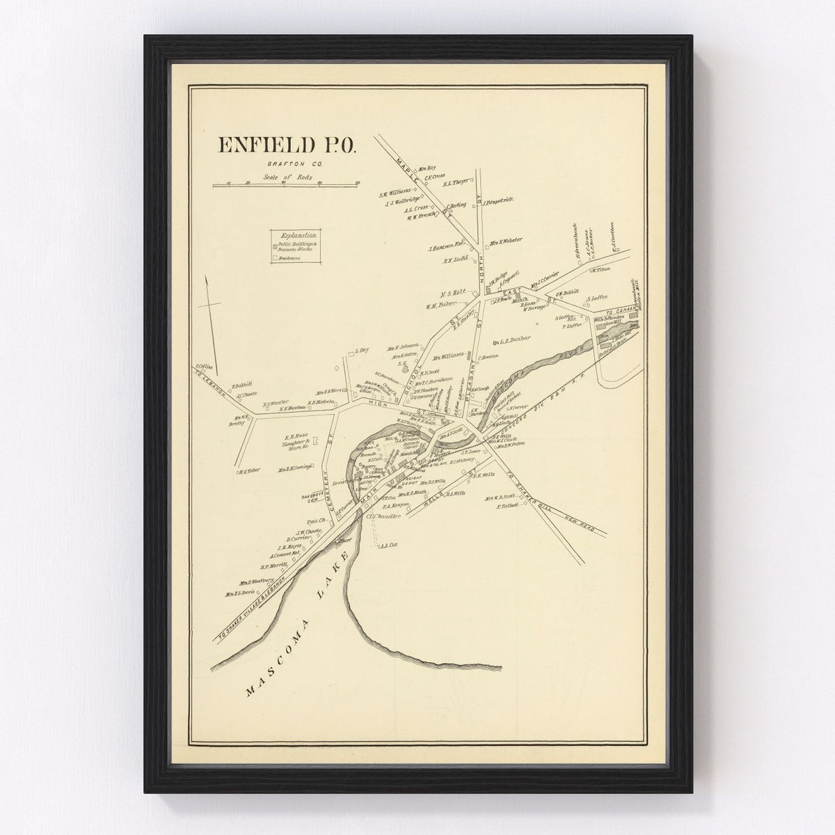 Enfield Vintage Map 1892
