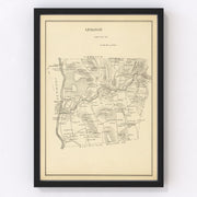 Lebanon Vintage Map 1892