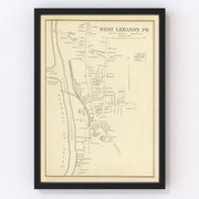 West Lebanon Vintage Map 1892