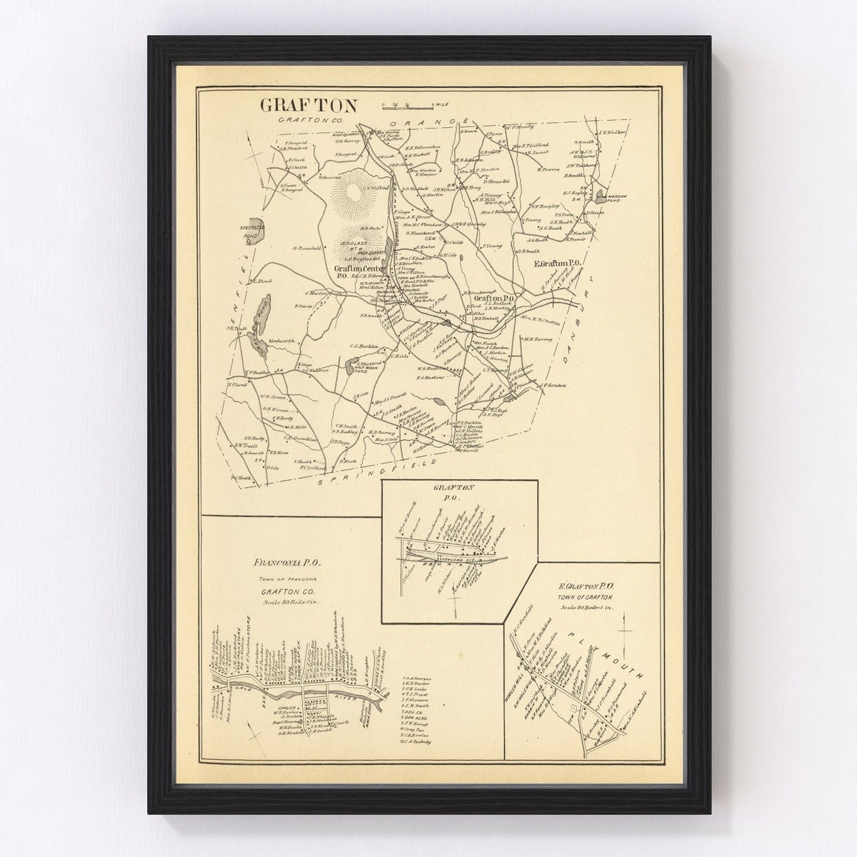 Franconia Vintage Map 1892