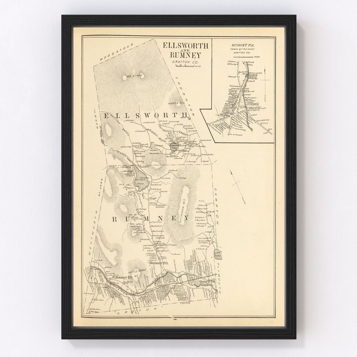 Ellsworth Vintage Map 1892