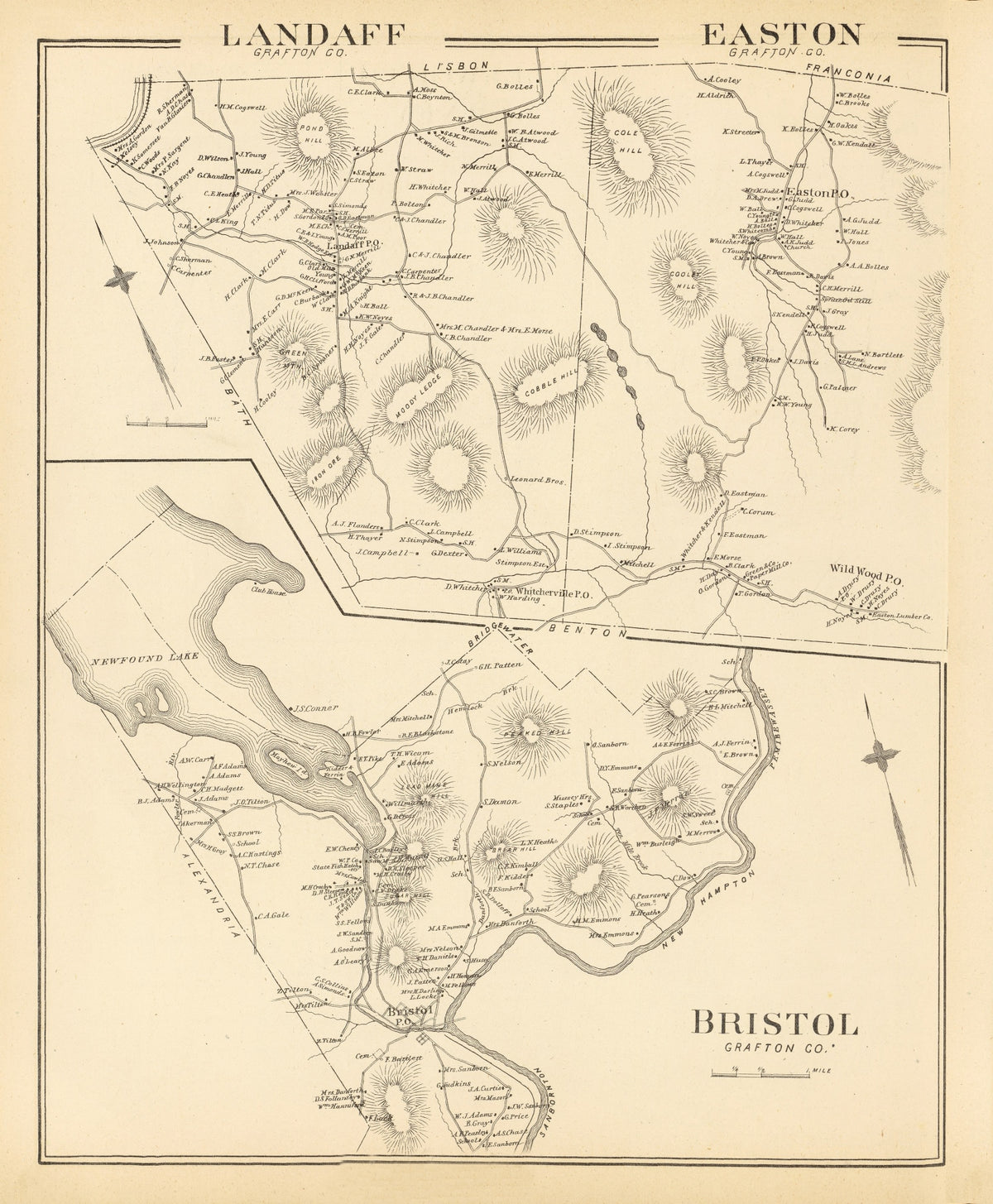 Preview of Vintage Map of Easton, New Hampshire 1892