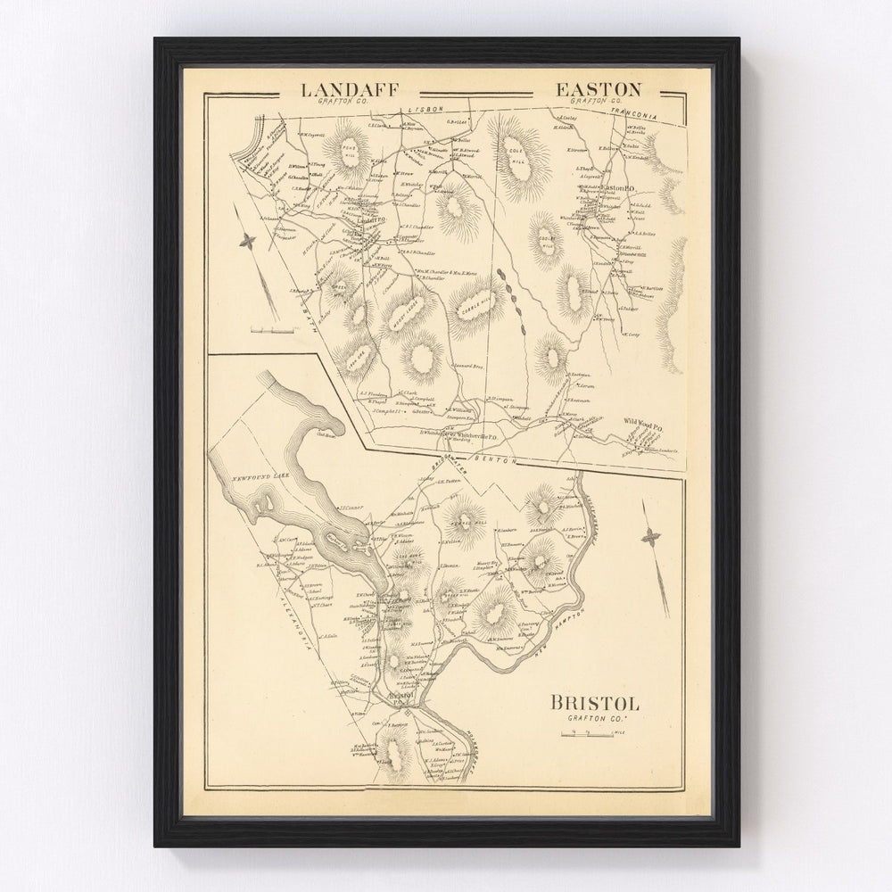 Easton Vintage Map 1892
