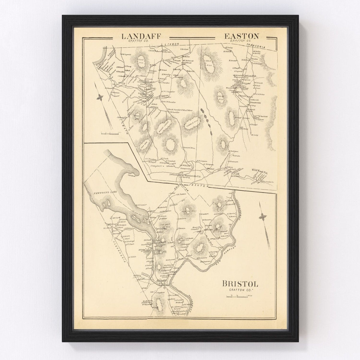 Easton Vintage Map 1892
