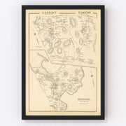 Easton Vintage Map 1892