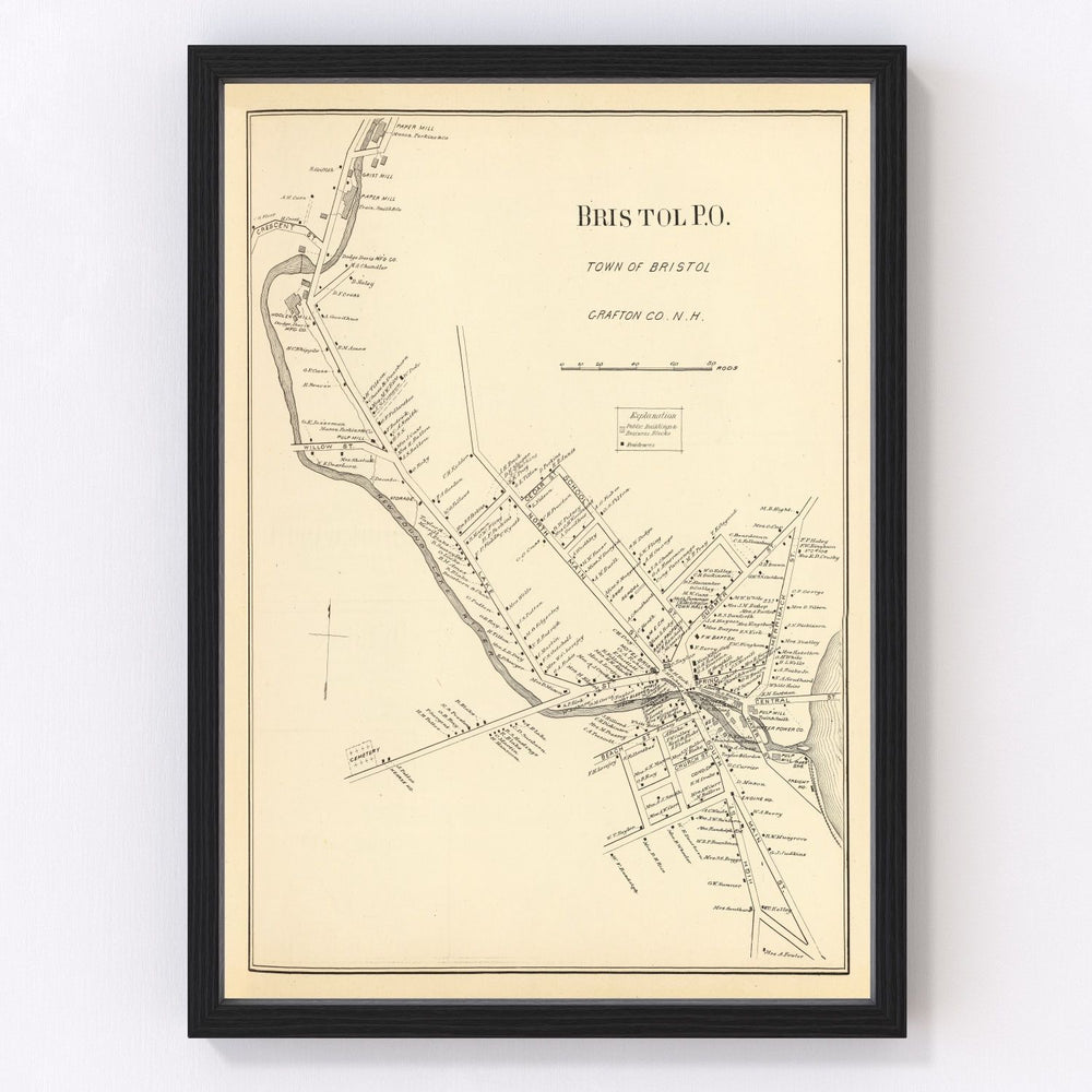 Bristol Vintage Map 1892