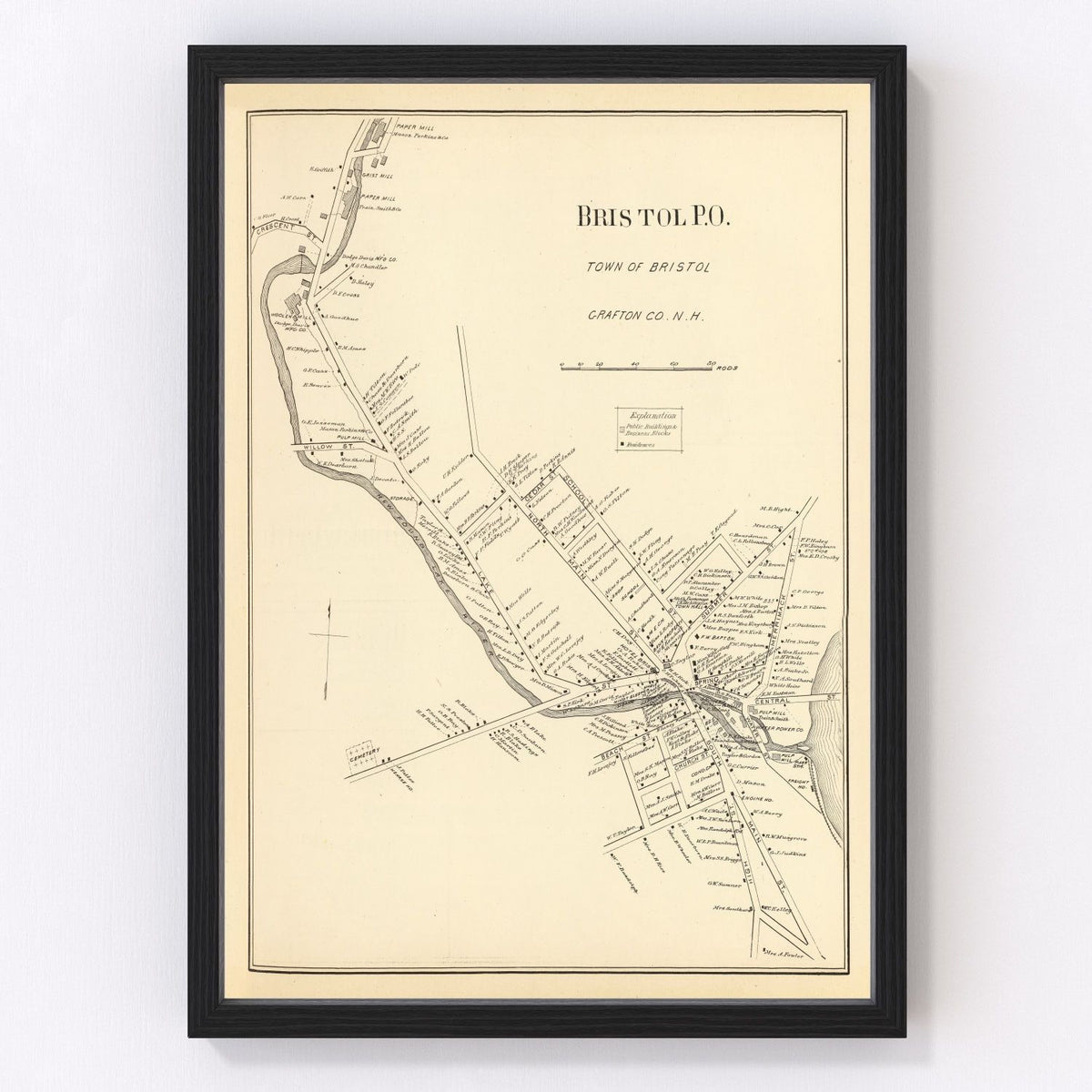 Bristol Vintage Map 1892