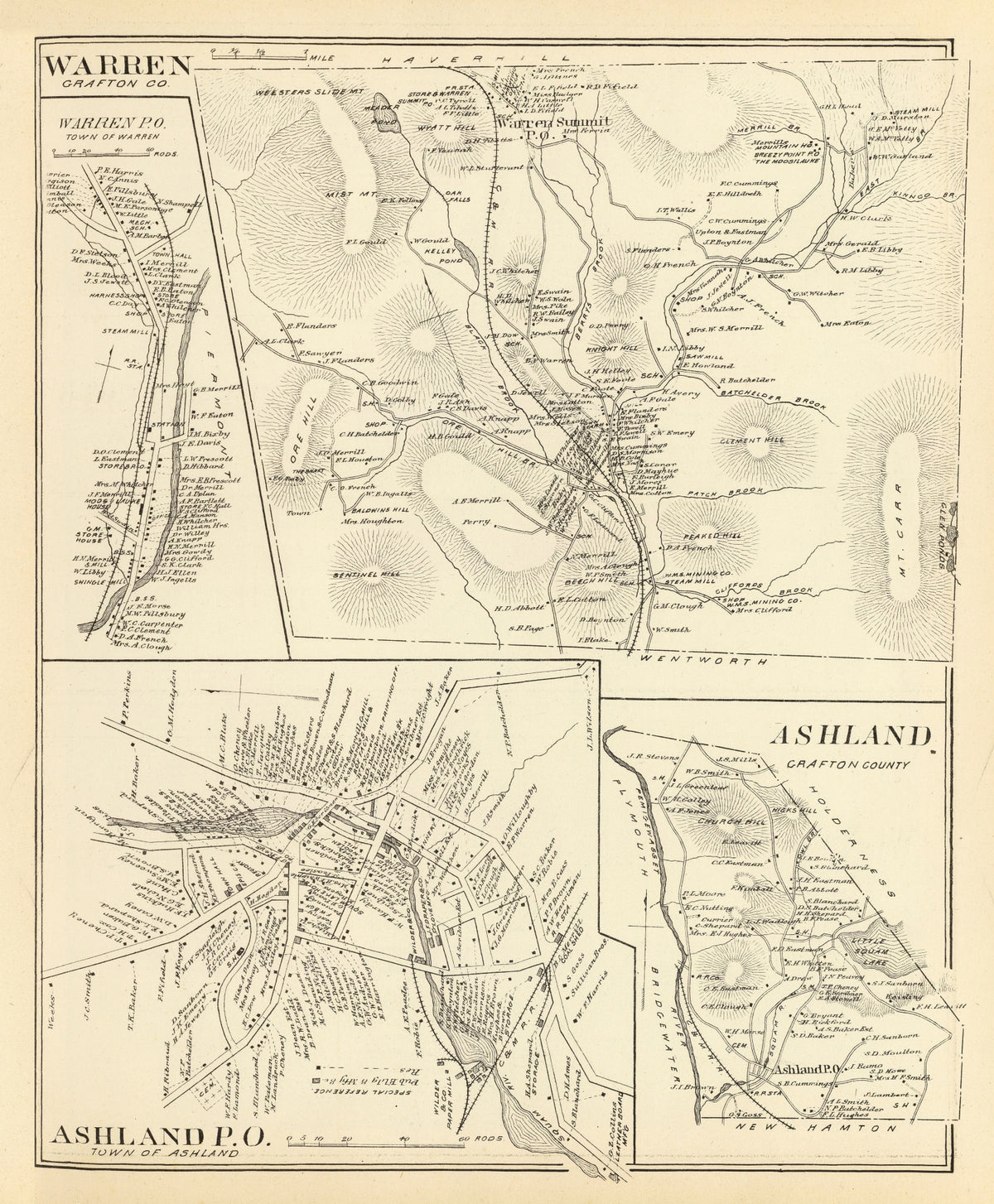Preview of Vintage Map of Ashland, New Hampshire 1892