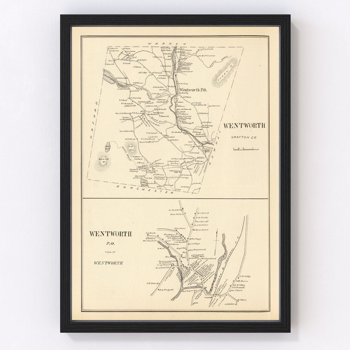 Wentworth Vintage Map 1892