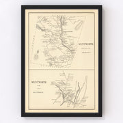 Wentworth Vintage Map 1892