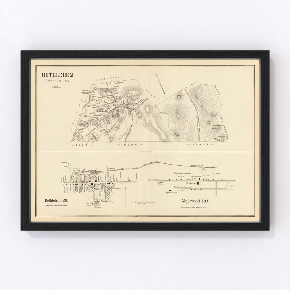Bethlehem Vintage Map 1892