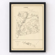 Lisbon Vintage Map 1892