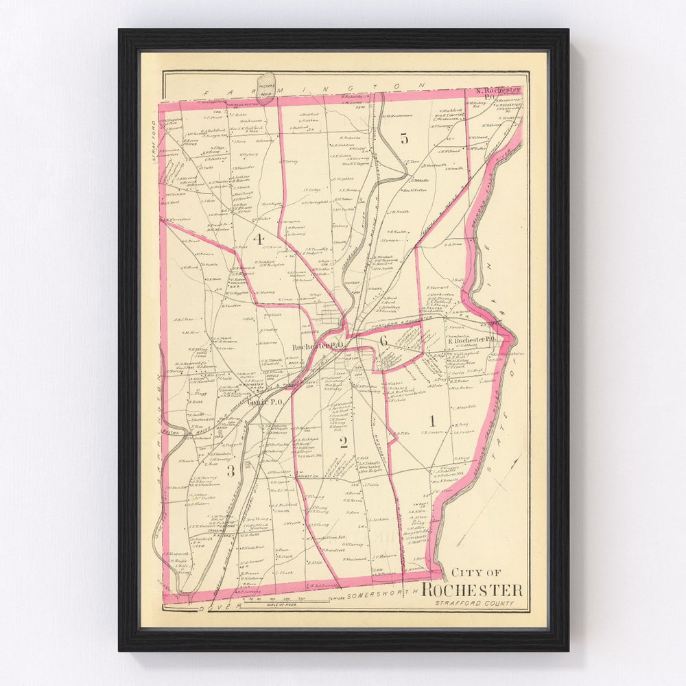 Rochester Vintage Map 1892
