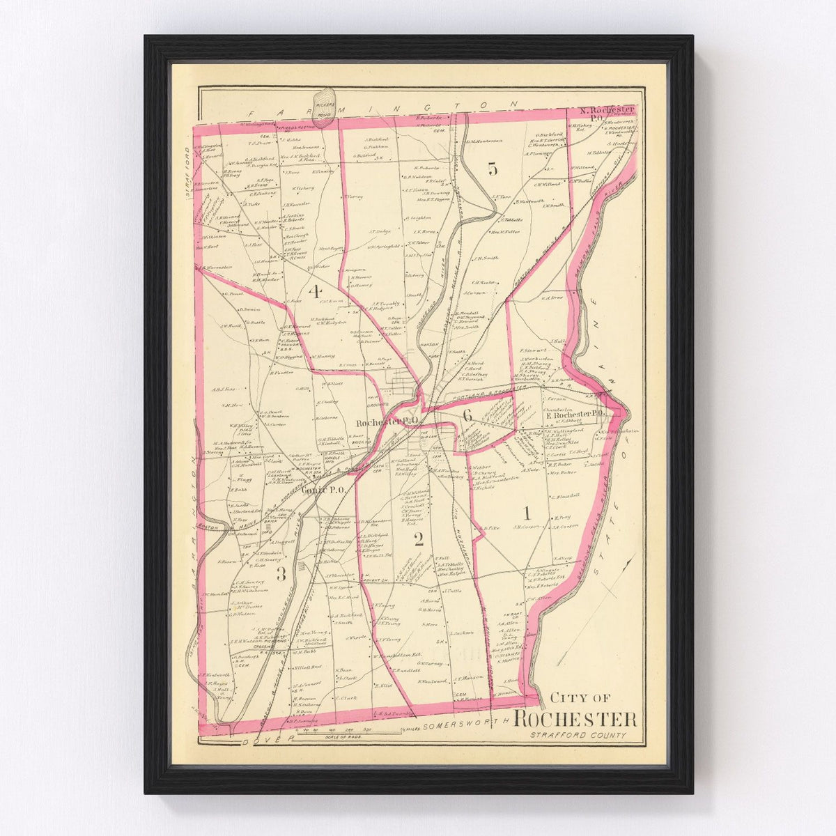 Rochester Vintage Map 1892