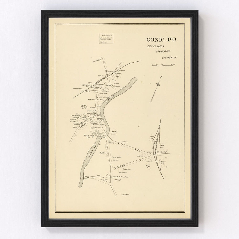 Gonic Vintage Map 1892