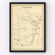Farmington Vintage Map 1892