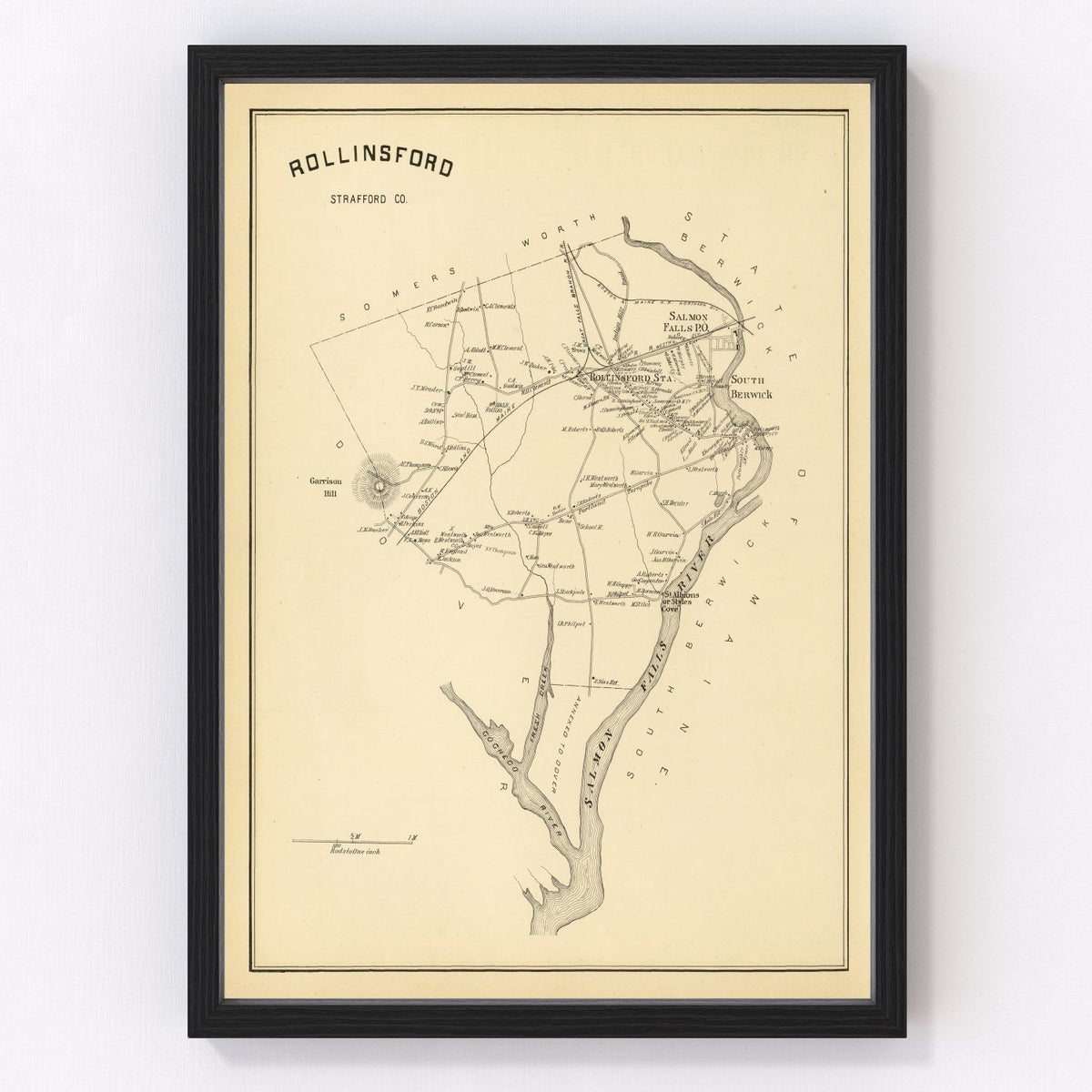 Rollinsford Vintage Map 1892