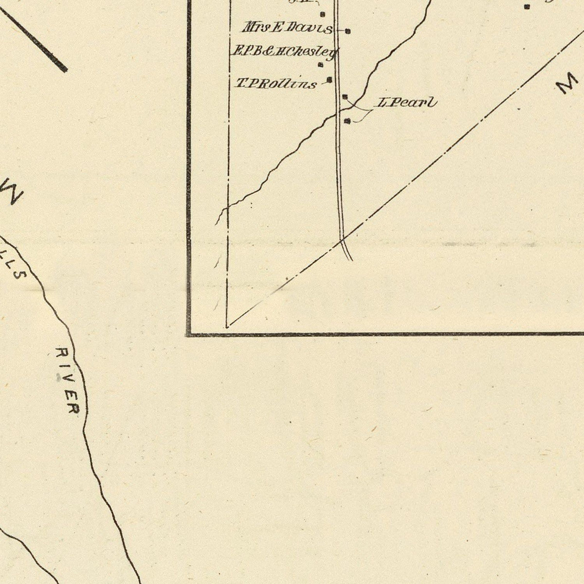 Restored historic details from the 1892 city map of Middleton, New Hampshire