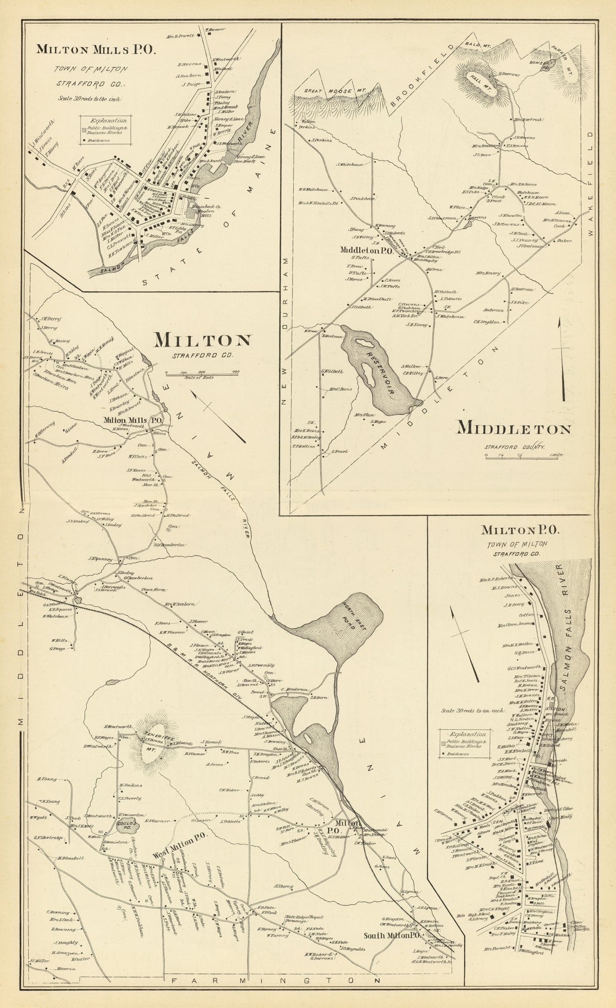 Preview of Vintage Map of Middleton, New Hampshire 1892