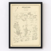 Strafford Vintage Map 1892