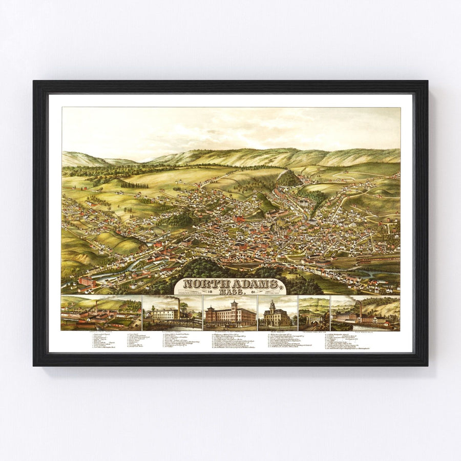 North Adams Vintage Map 1881