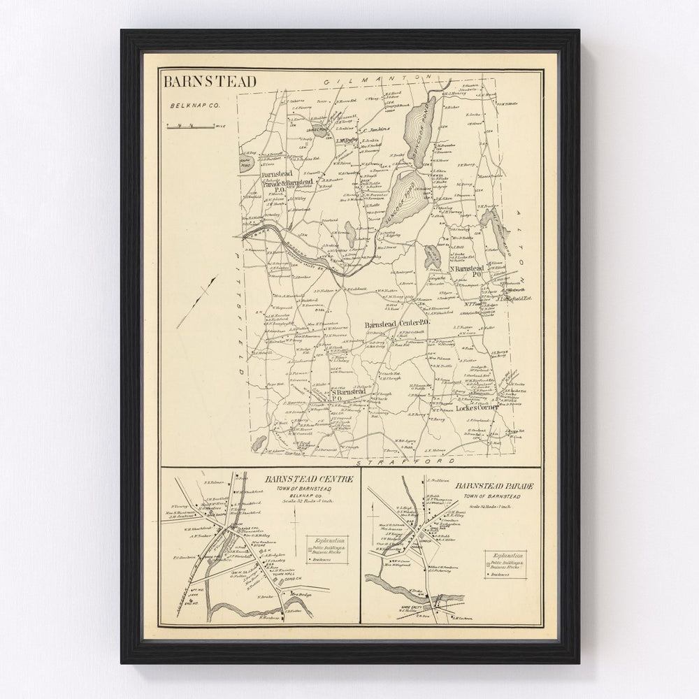 Barnstead Vintage Map 1892
