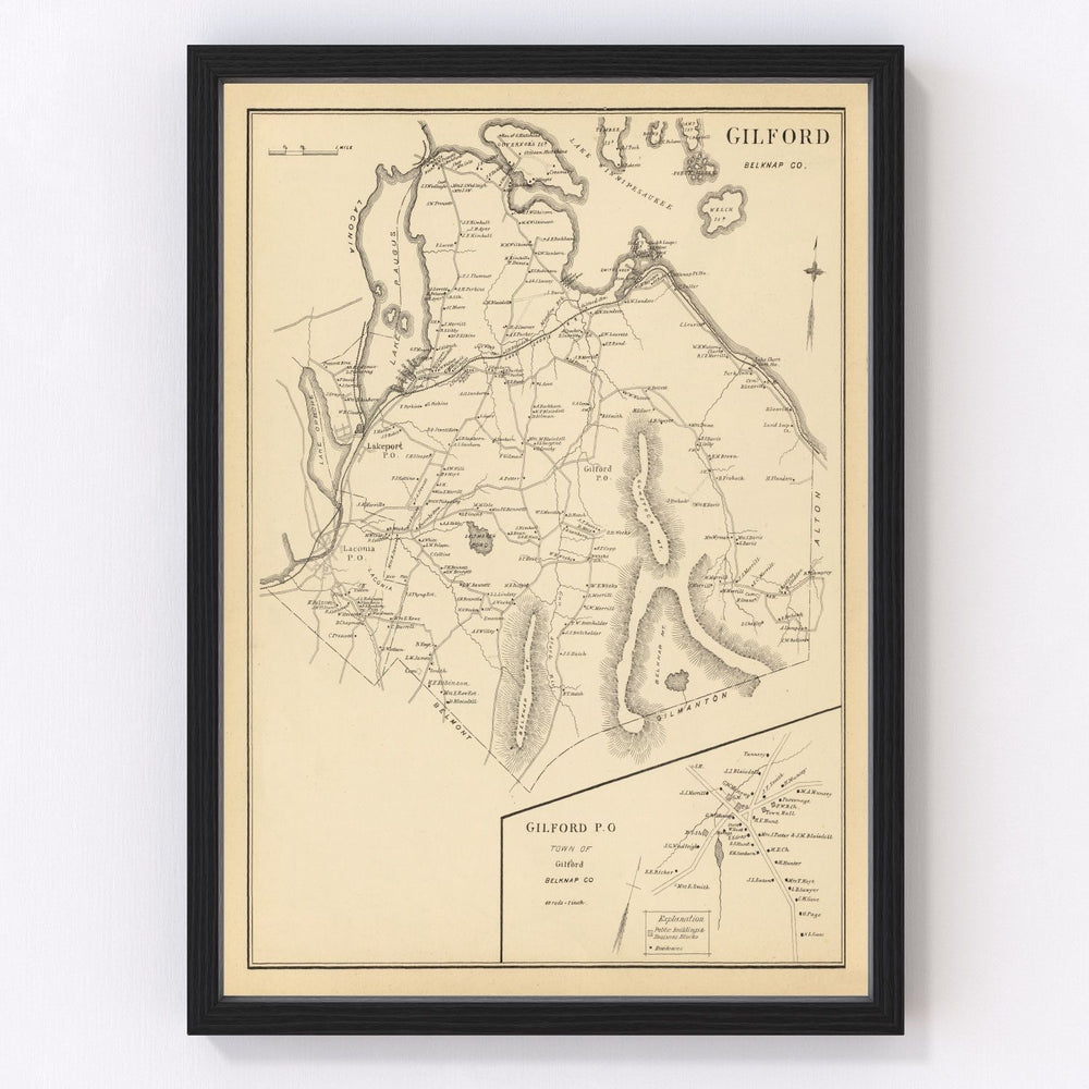 Gilford Vintage Map 1892