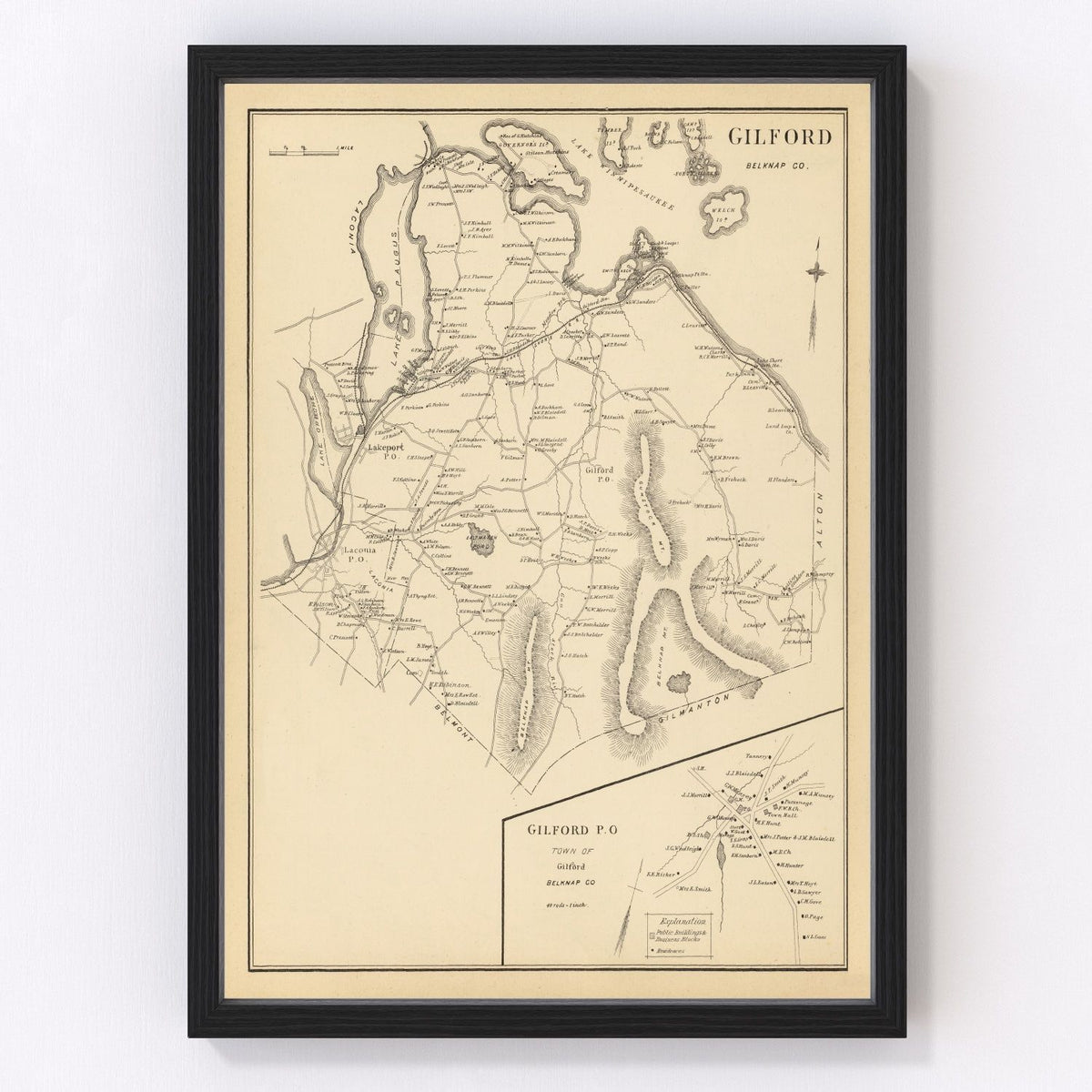 Gilford Vintage Map 1892