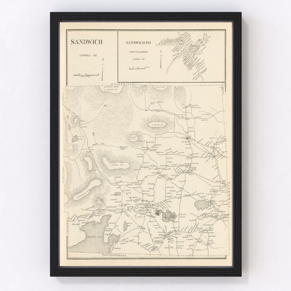 Sandwich Vintage Map 1892