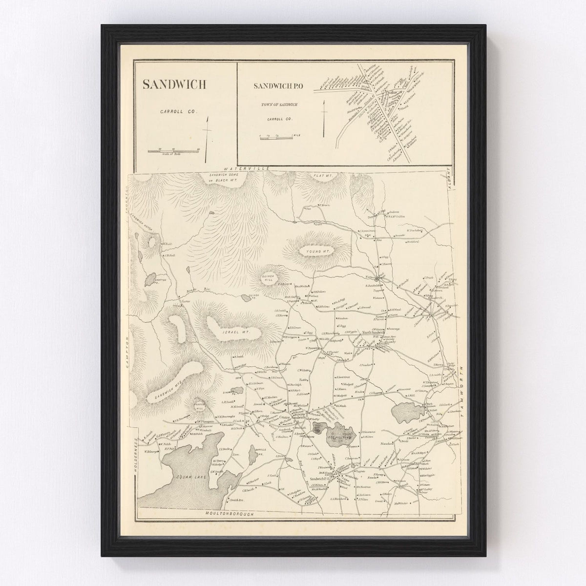 Sandwich Vintage Map 1892