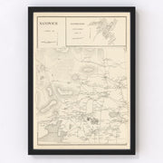 Sandwich Vintage Map 1892