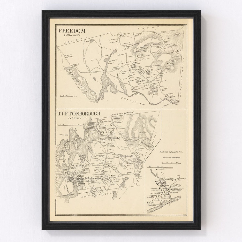 Freedom Vintage Map 1892