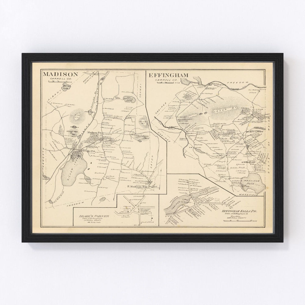Effingham Vintage Map 1892