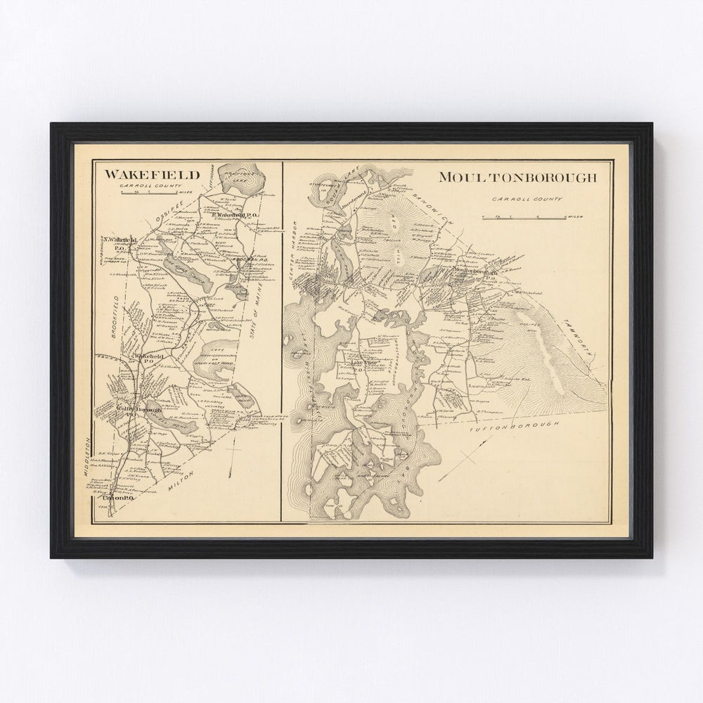 Moultonboro Vintage Map 1892