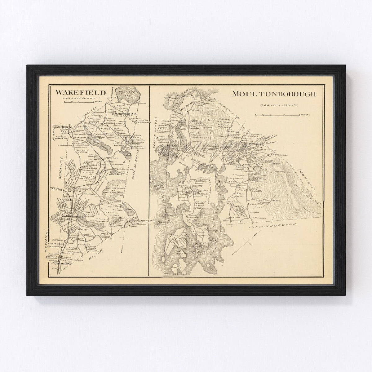 Moultonboro Vintage Map 1892