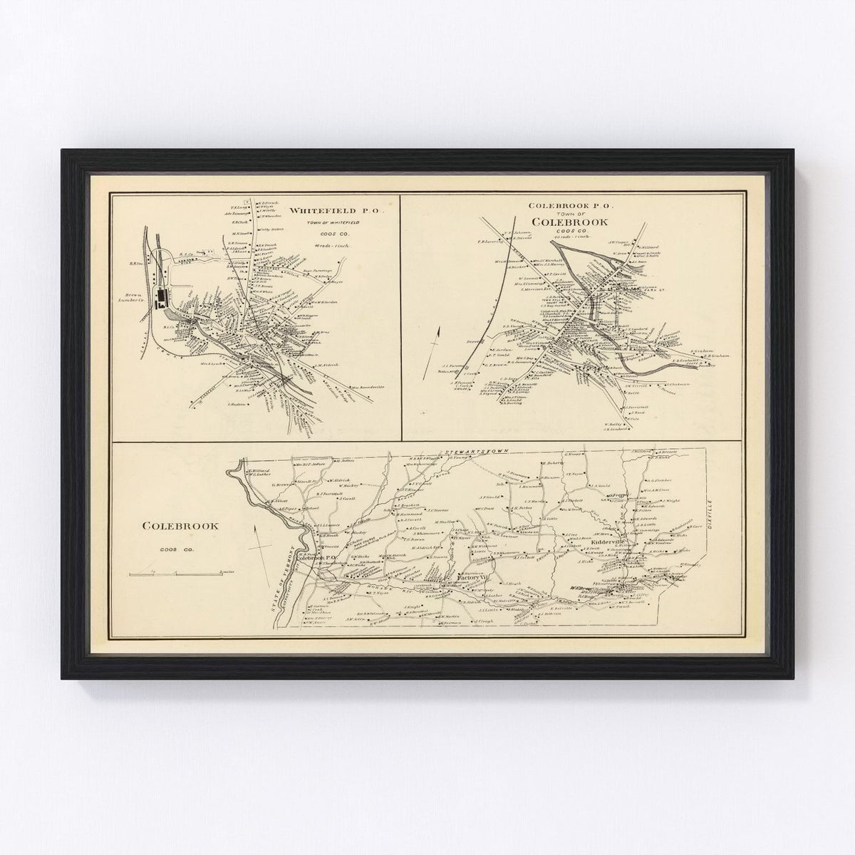 Colebrook Vintage Map 1892
