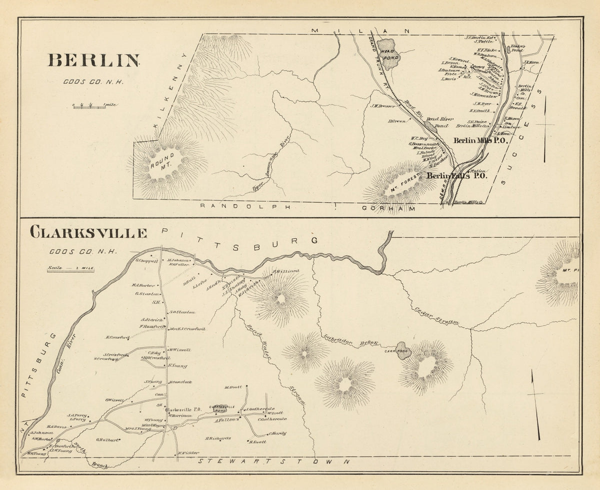 Preview of Vintage Map of Berlin, New Hampshire 1892