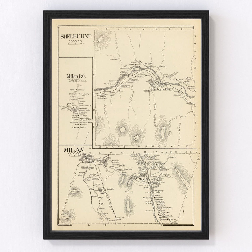 Milan Vintage Map 1892