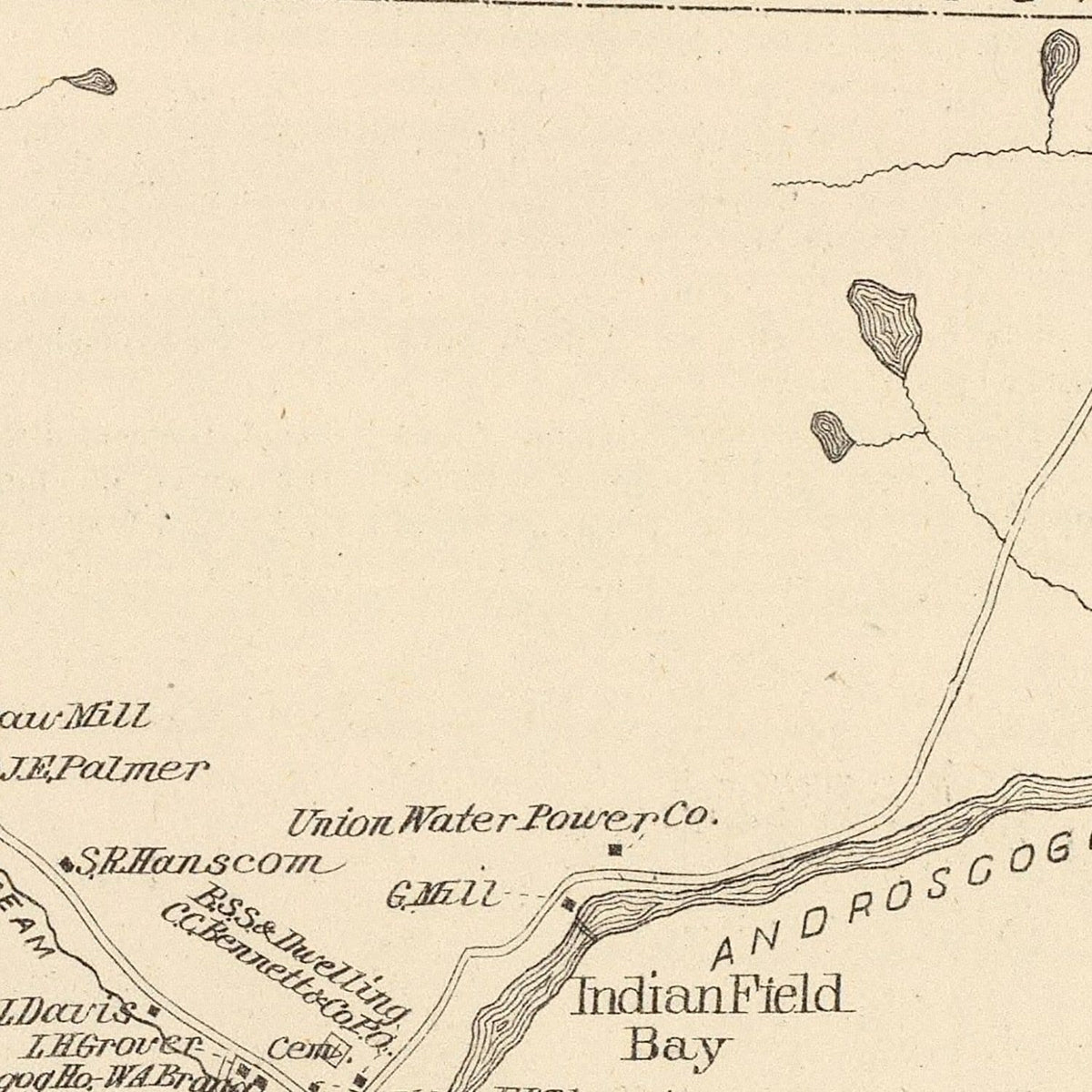 Restored historic details from the 1892 city map of Errol, New Hampshire