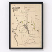 Rutland Vintage Map 1876