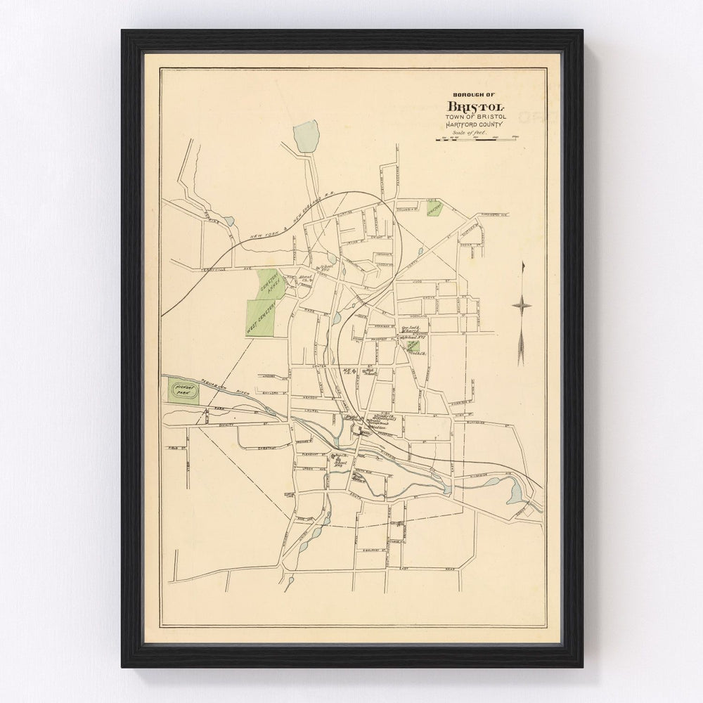 Bristol Vintage Map 1893