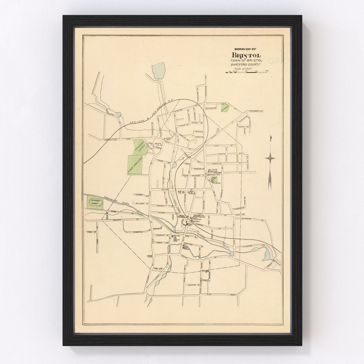 Bristol Vintage Map 1893