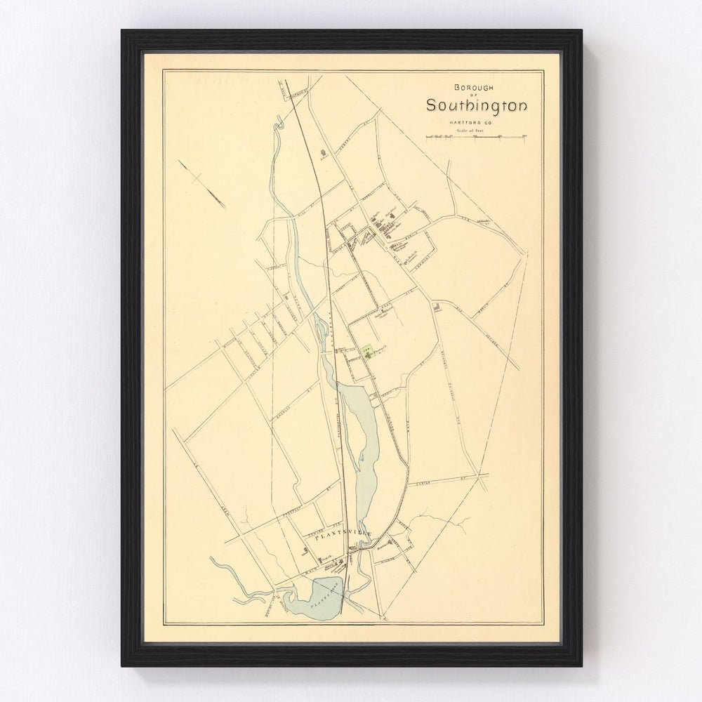 Southington Vintage Map 1893