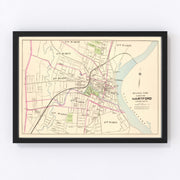 Hartford Vintage Map 1893