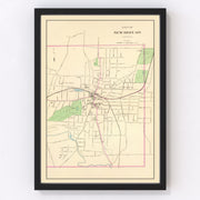 New Britain Vintage Map 1893