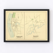 Hazardville Vintage Map 1893