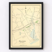 Milford Vintage Map 1893